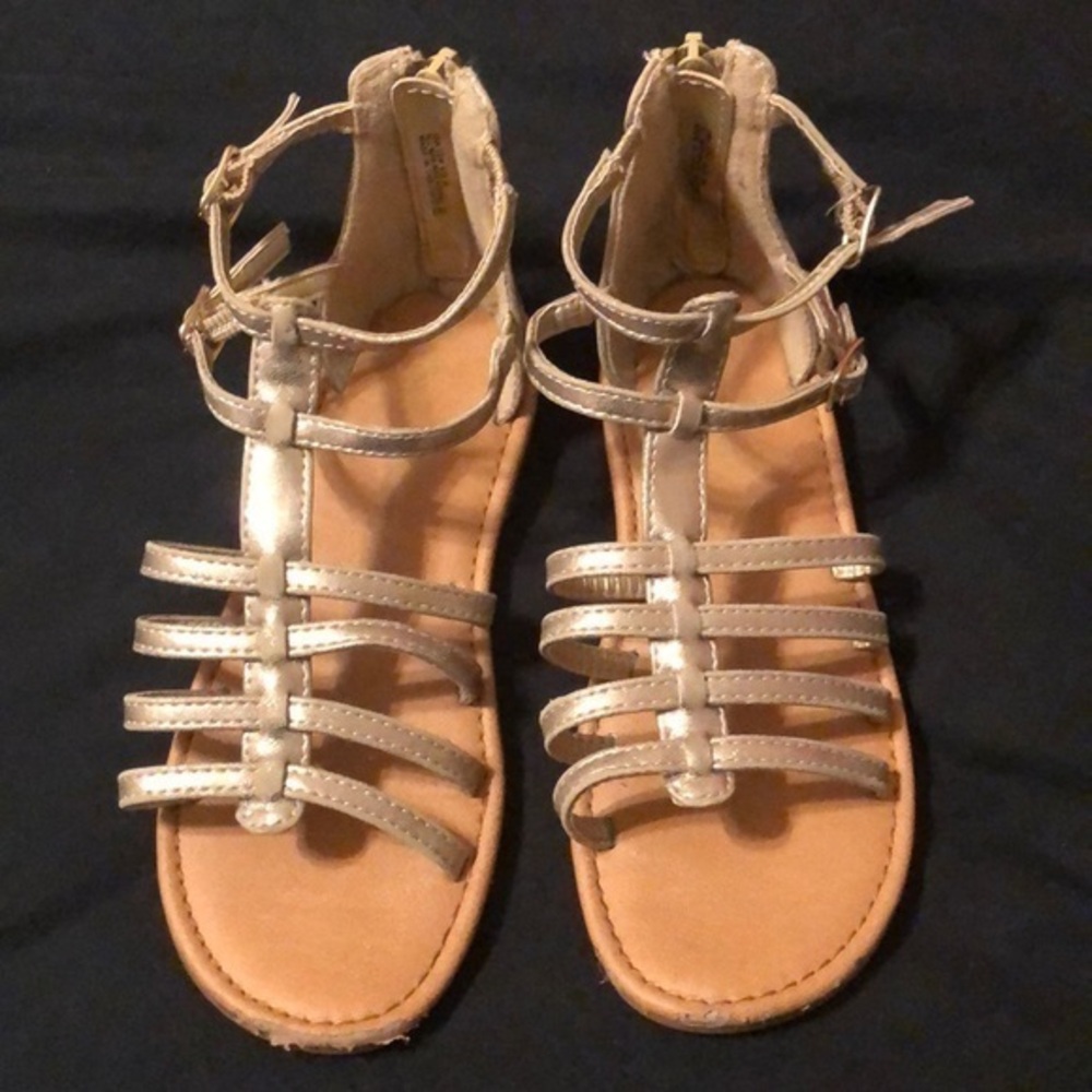 Nina Gold Gladiator Sandals Size 12
